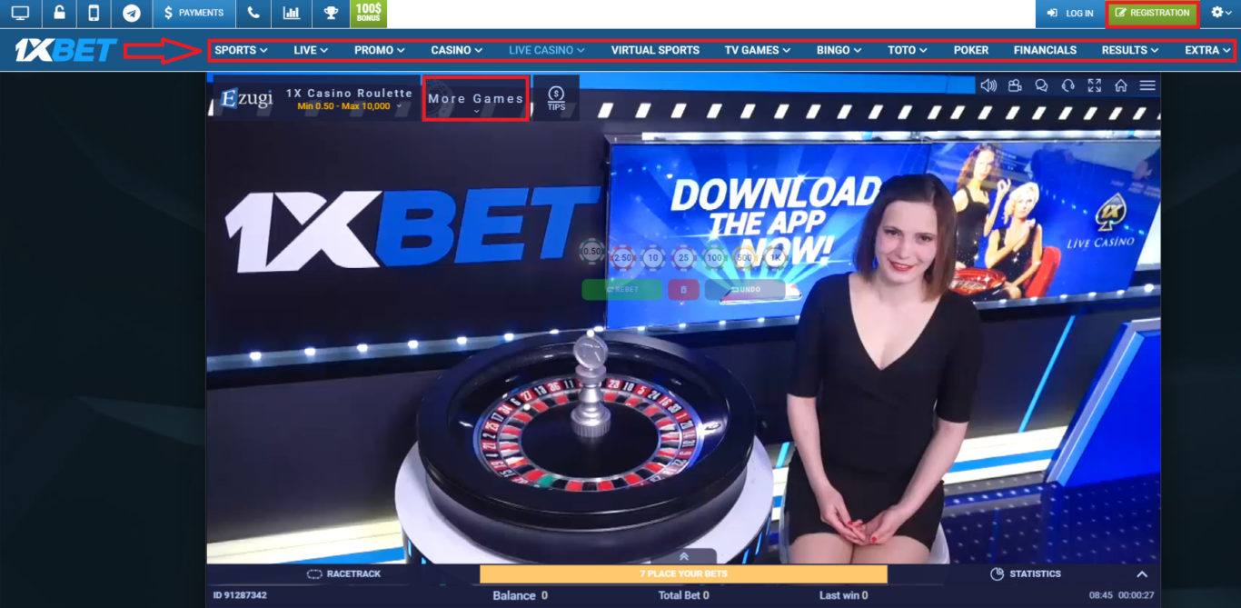 1xBet online betting